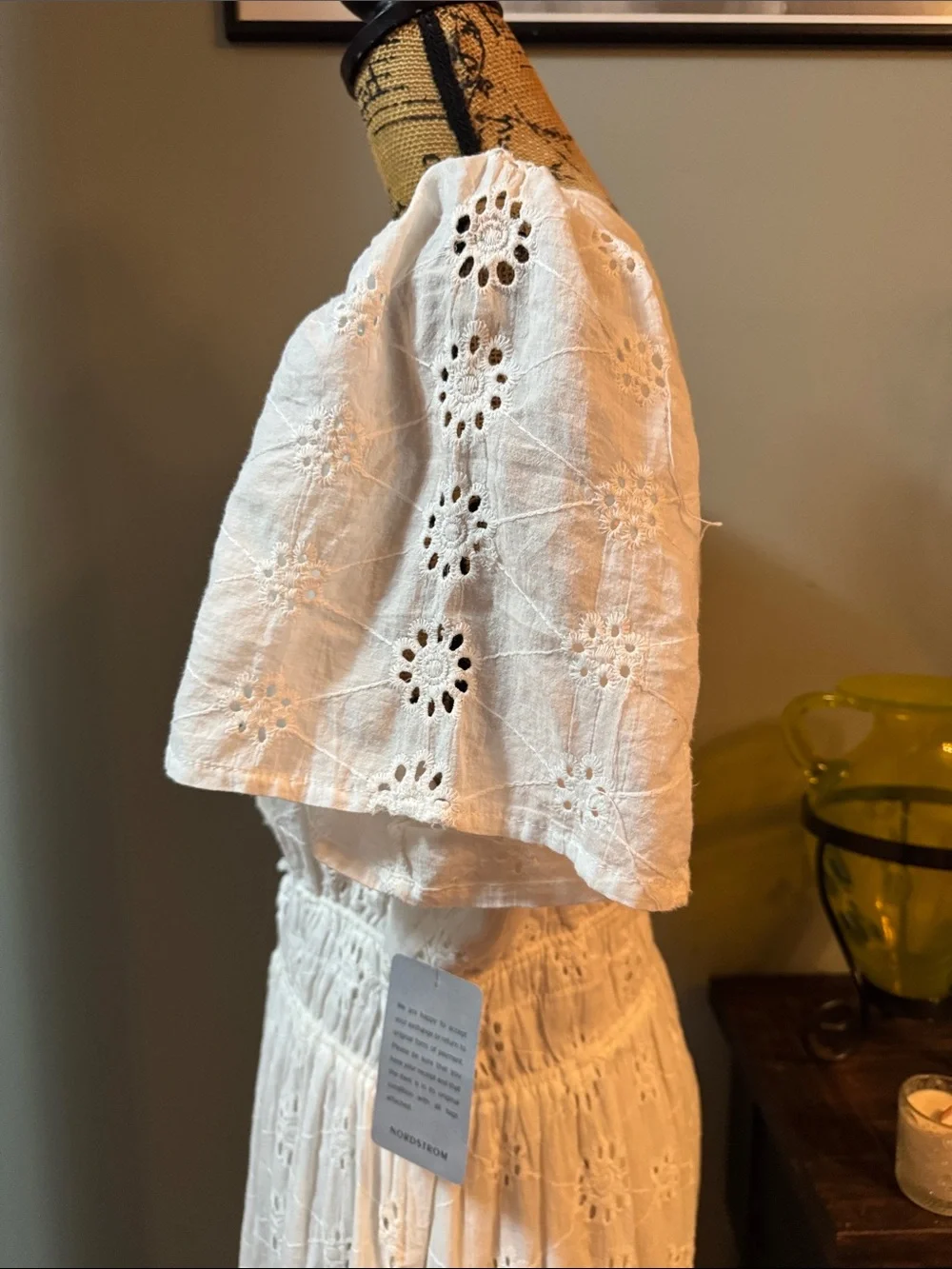 Stitchdrop White Eyelet Dress. Size XL. NWT. Measurements below - Picture 6 of 14